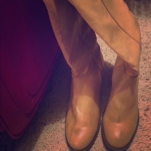 Camel Zip-Up Boots, Never Worn!